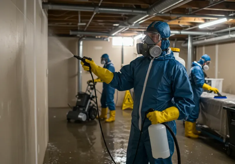 Basement Sanitization and Antimicrobial Treatment process in Frankton, IN